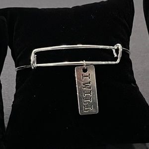 "I Will" Charm Bangles Bracelet - Stainless Steel